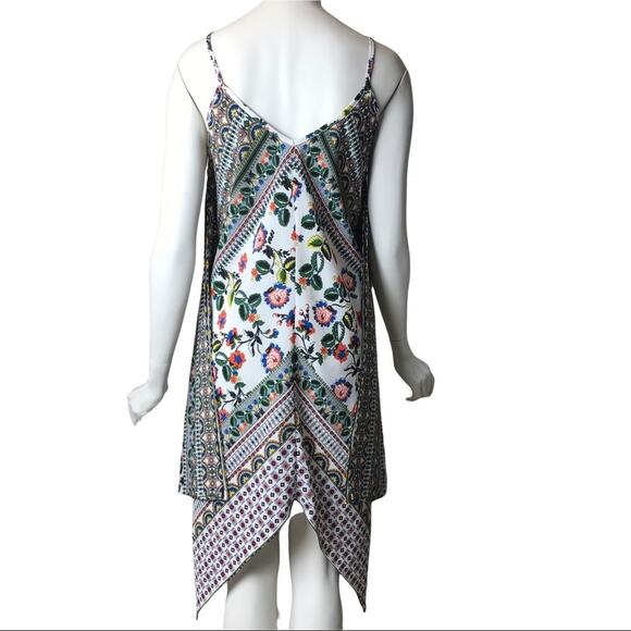 Design Lab Dress Lord & Taylor Swing Womens Floral Asymmetrical Size S/P - Picture 5 of 10